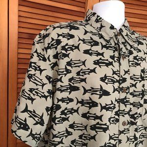 REDINGTON SZ L COTTON SS VENTED CASUAL SHIRT